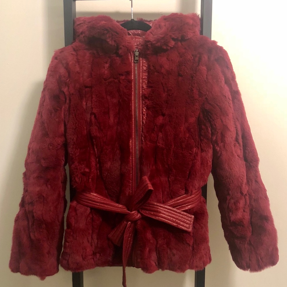 Reversible Rabbit Fur Coat